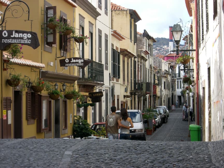Funchal old town by the hotel — photo by Hilmil1, CC BY-SA 2.0, via Wikimedia Commons