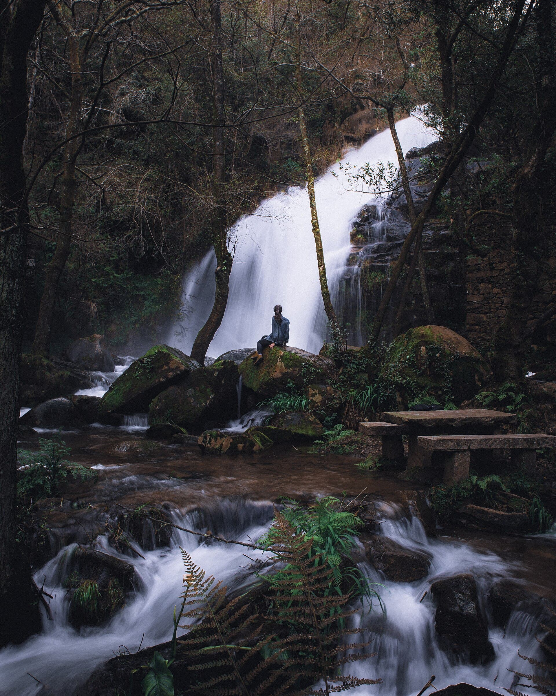 Waterfall at Eira do Serrado — photo by Jorge Meira, CC BY-SA 4.0, via Wikimedia Commons