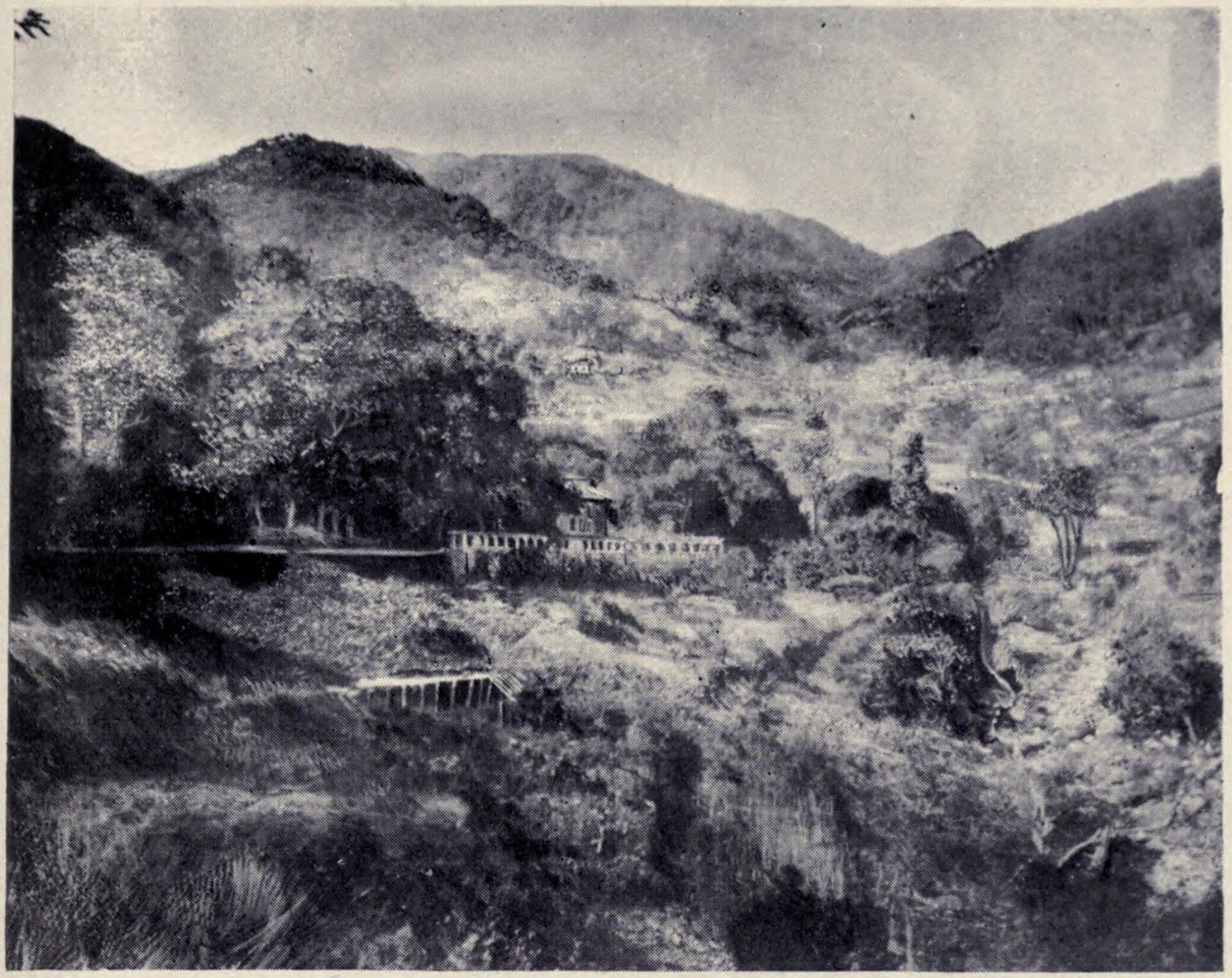 Jardim da Serra — historic villa — photo by Book by William Henry Koebel (1872-1926) Autorship of each individual illustration not specified. The illustrations are attributed generally in the preface as: "In addition to Miss Cossart's illustrations, which I take no little pride in including in the volume, I have to thank Mr. H. C. Houghton for those dealing with the "Levadas" and some others, and Mr V. de Castro and the Messrs Reid respectively for the photographs of the Casino and Hotels. Several of the sketches now offered have appeared in the Globe, and, as in previous works, I have to acknowledge the courtesy of the editor for their reproduction.", Public domain, via Wikimedia Commons